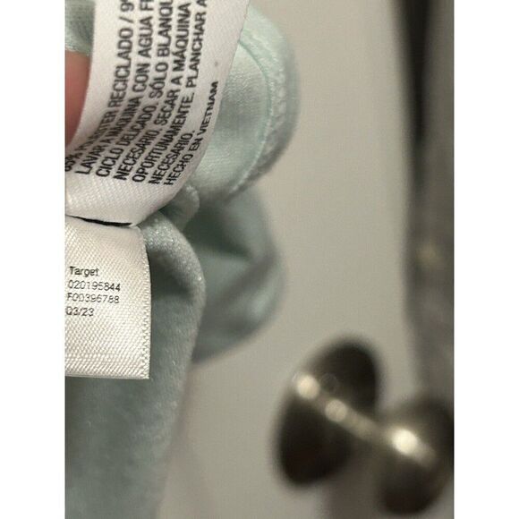 Colsie Glitter Romper Short Pajama Long Sleeve Mint Green Women’s L Metallic EUC - Picture 15 of 16